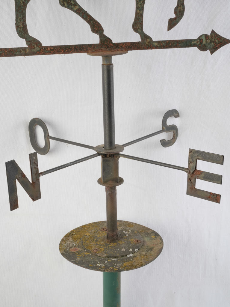 Early 20th Century French Wrought Iron Horse Weathervane From Burgundy- 39½"