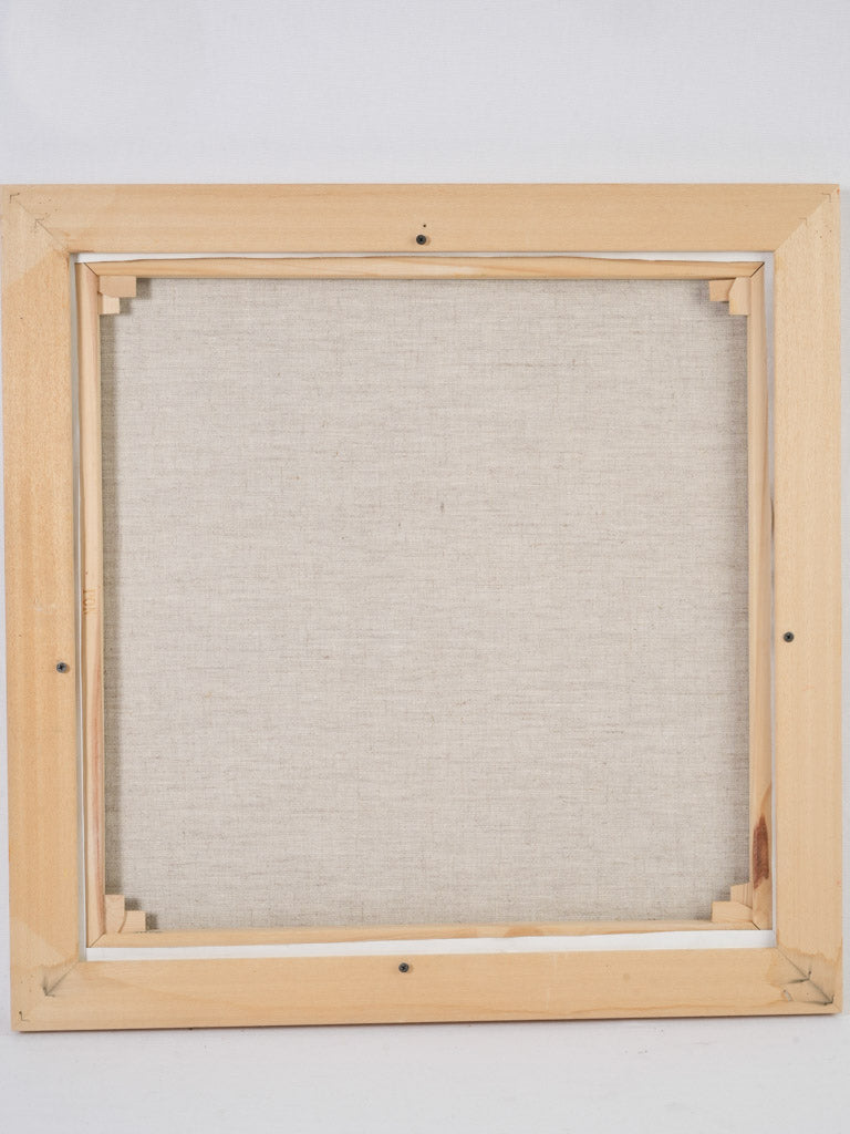 Provence-inspired, natural wood framed artwork