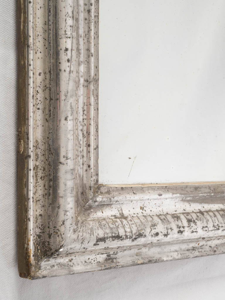 Small 19th-Century Louis Philippe Silver Gilt Mirror - 30"