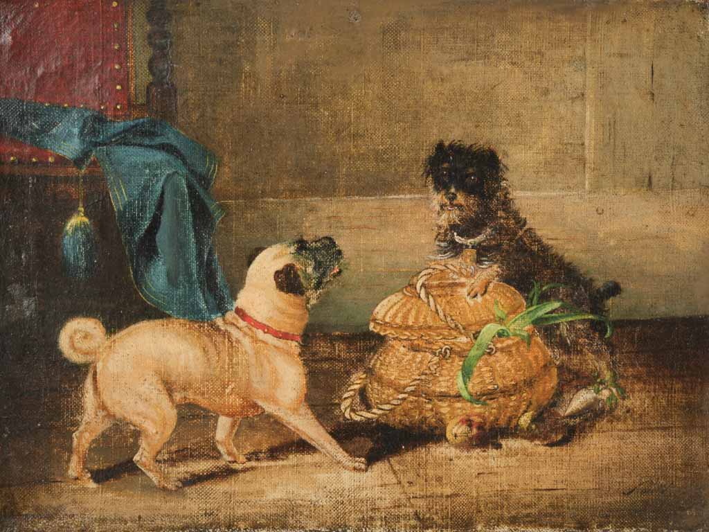 Charming 19th-century canvas artwork