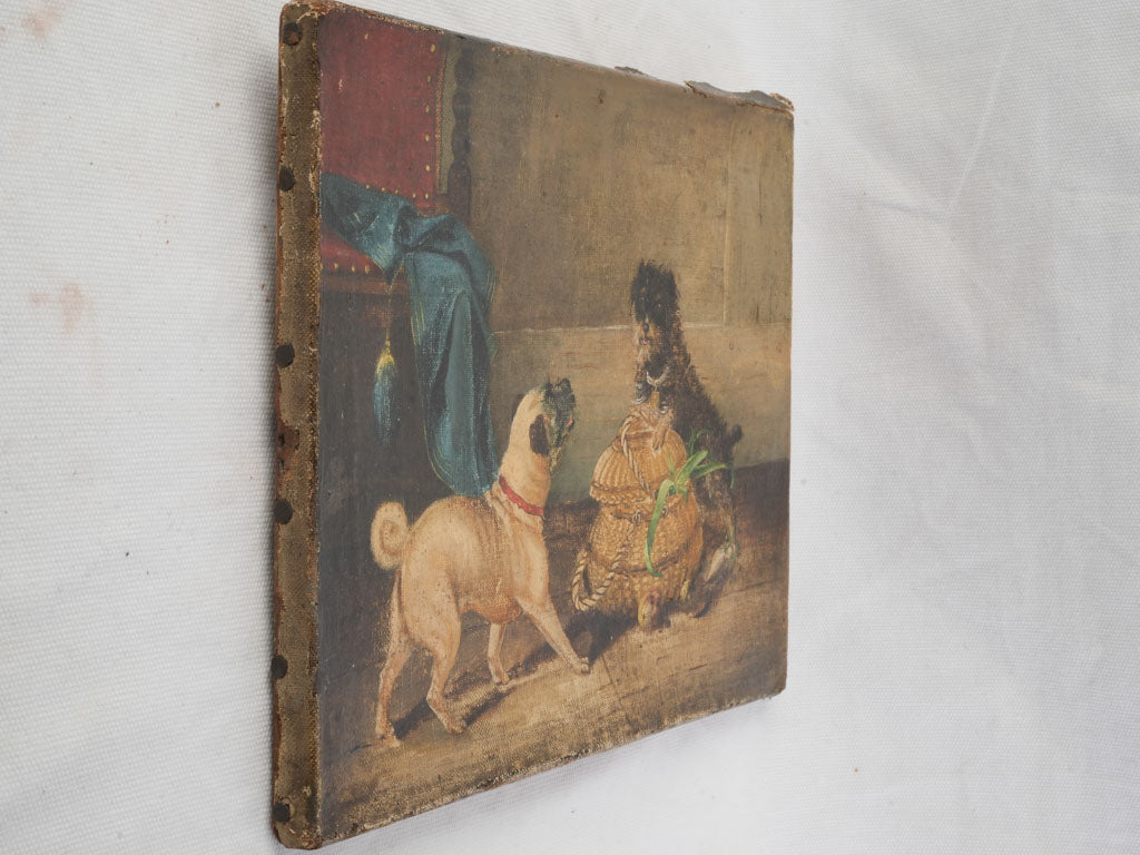 Authentic antique dog genre piece