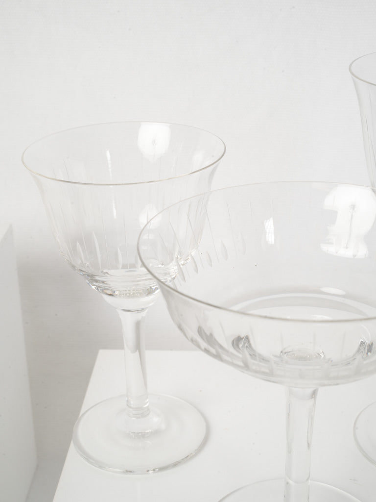 Classic cut crystal wine glasses