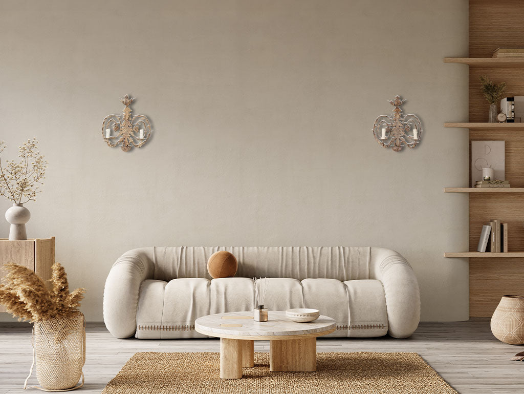 Traditional French vine sconces