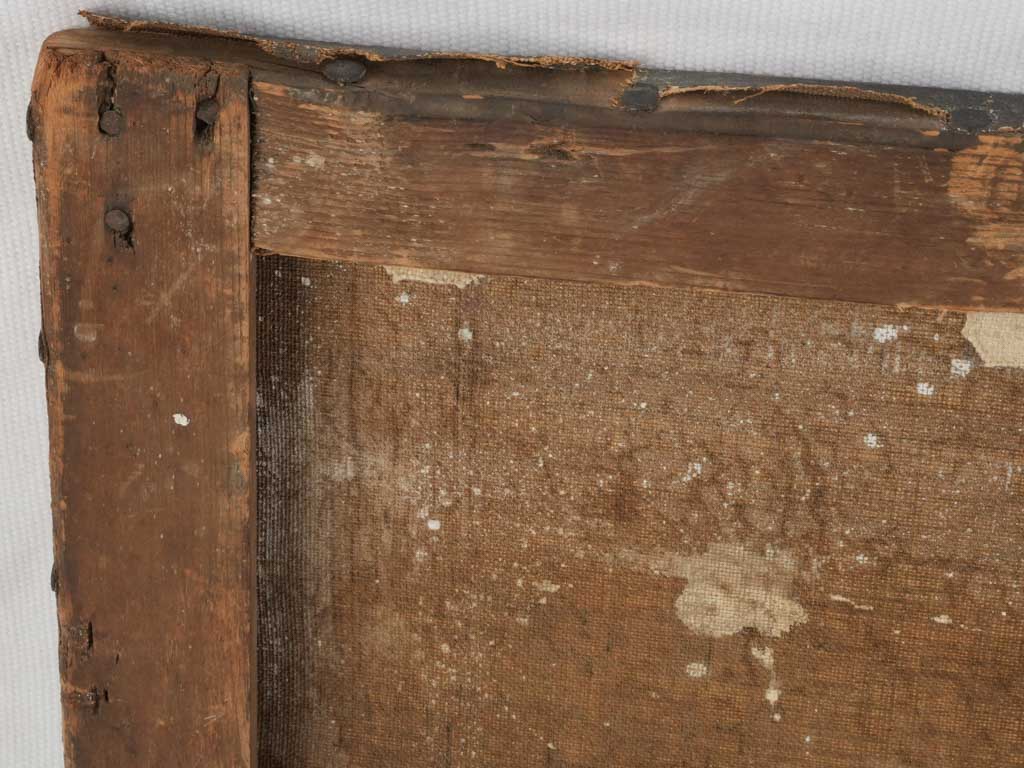 Patinated interior dog portrait