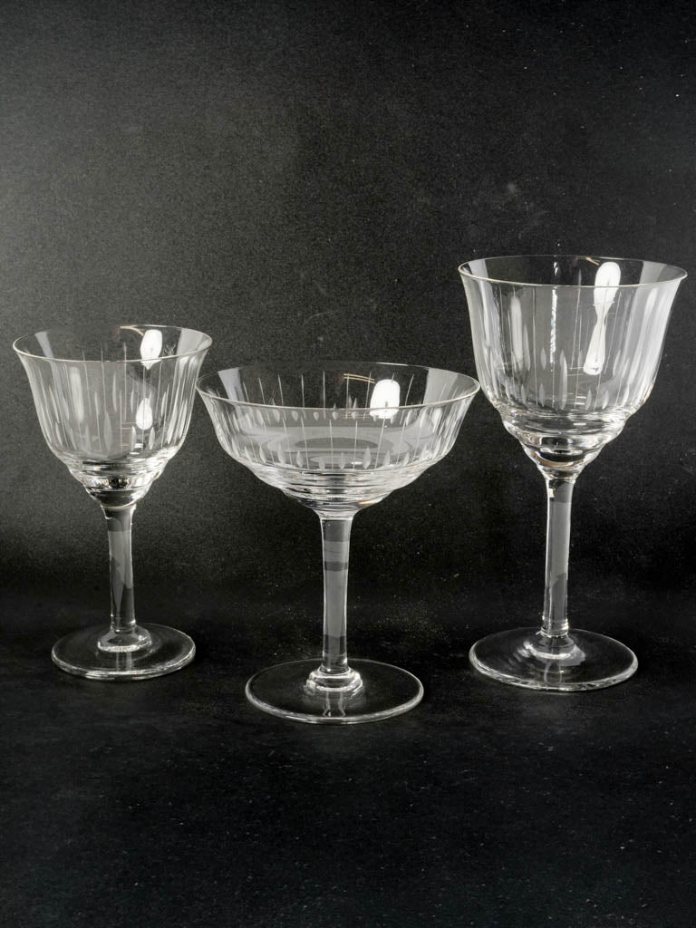 Harmonious French crystal glass set