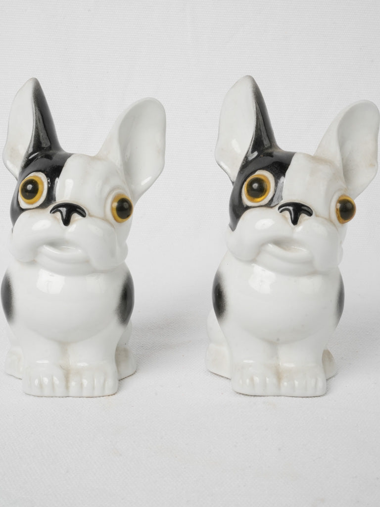 Hand-painted detailed bulldog statues