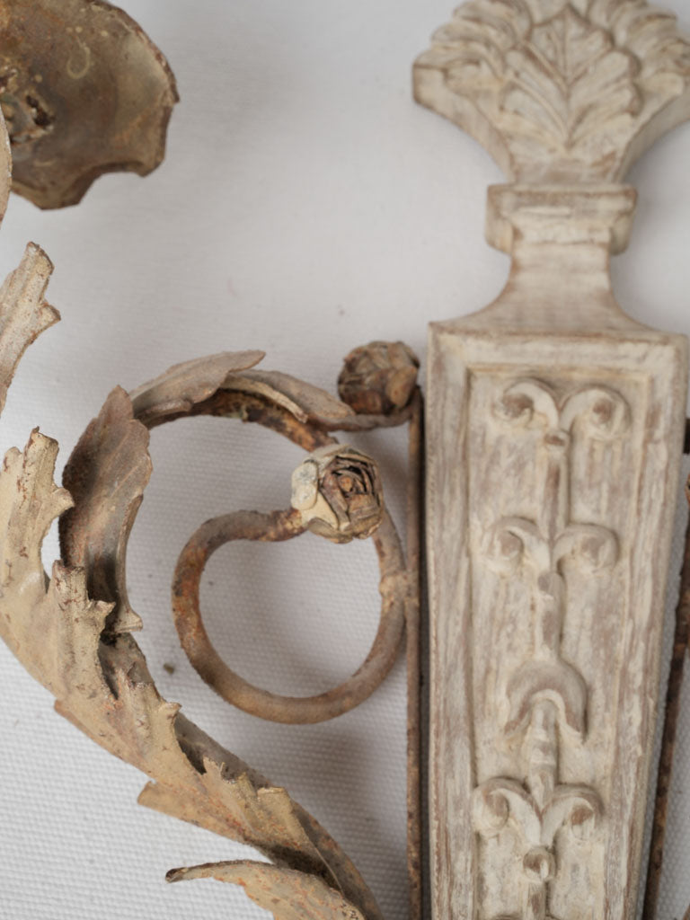 Provocative wooden carved sconces