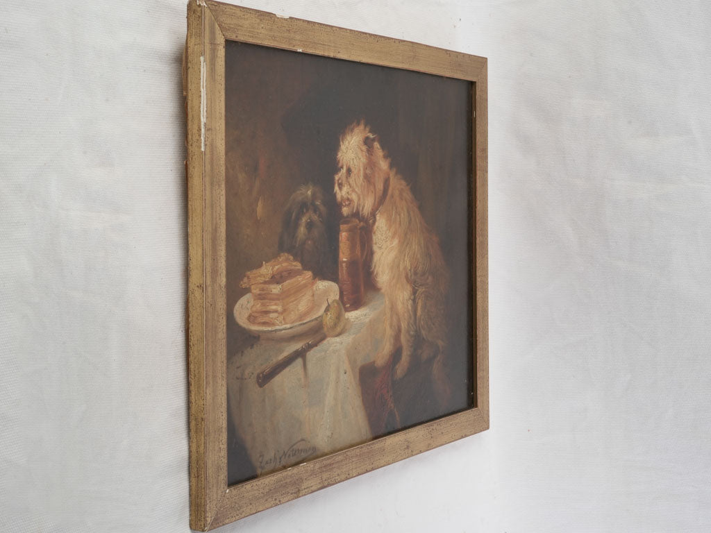 Warm-toned canine wall decor