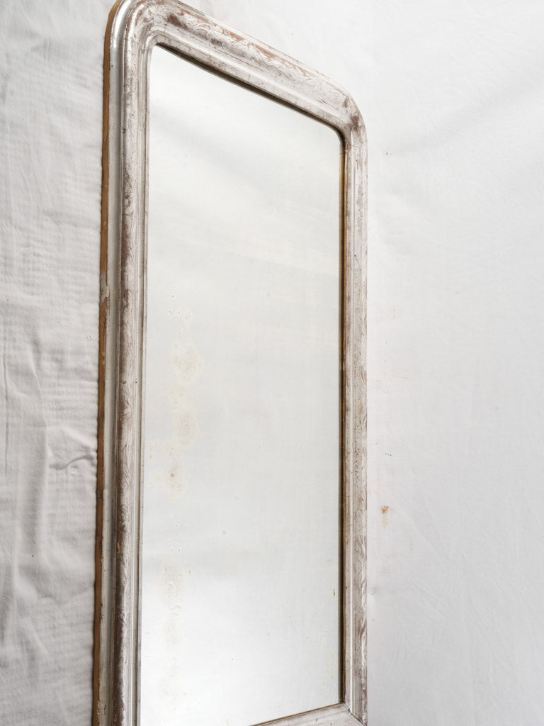 Grand 19th-Century Louis Philippe Silvered Mirror - 55"