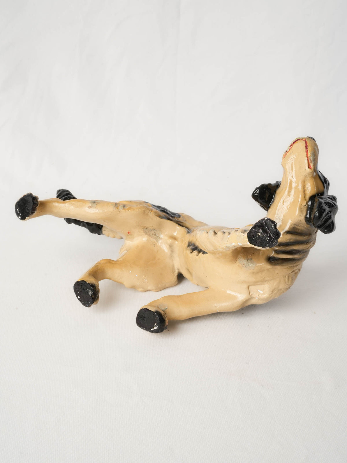 Mid-20th Century Painted Hunting Dog Sculpture -7" x 15¾"