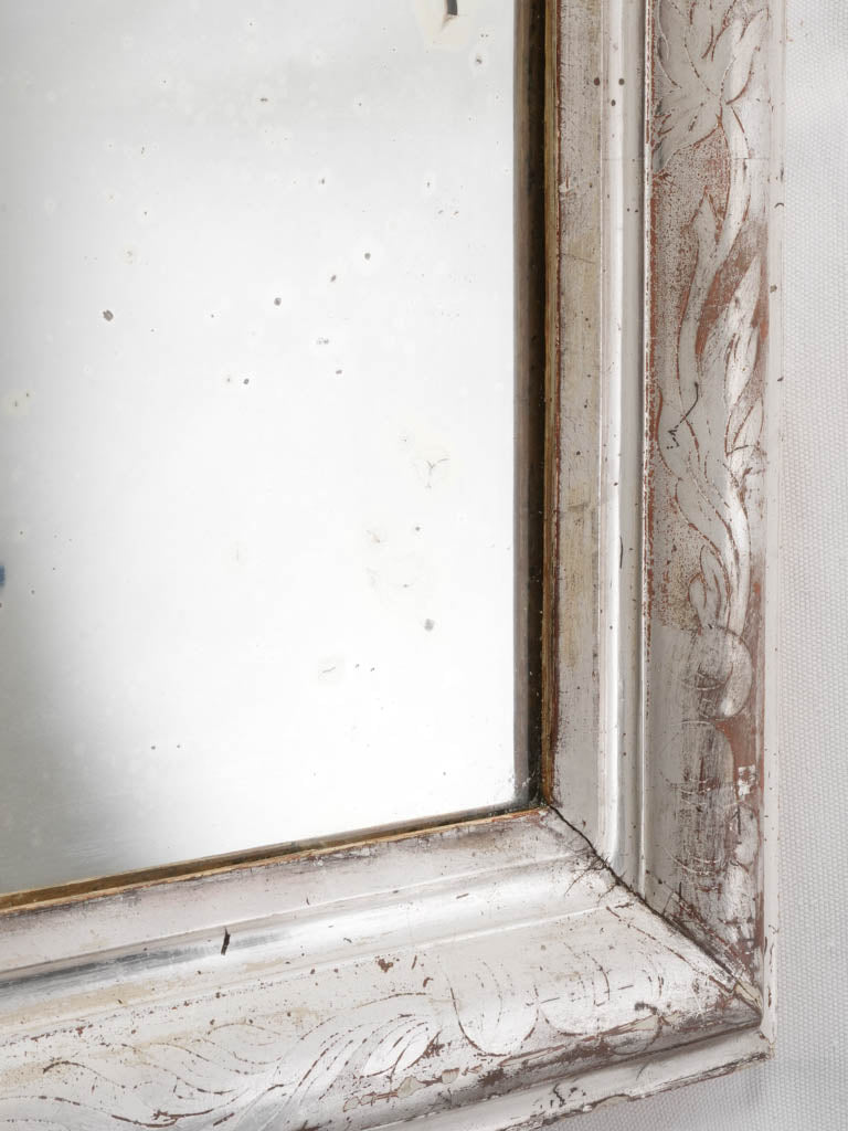 Grand 19th-Century Louis Philippe Silvered Mirror - 55"