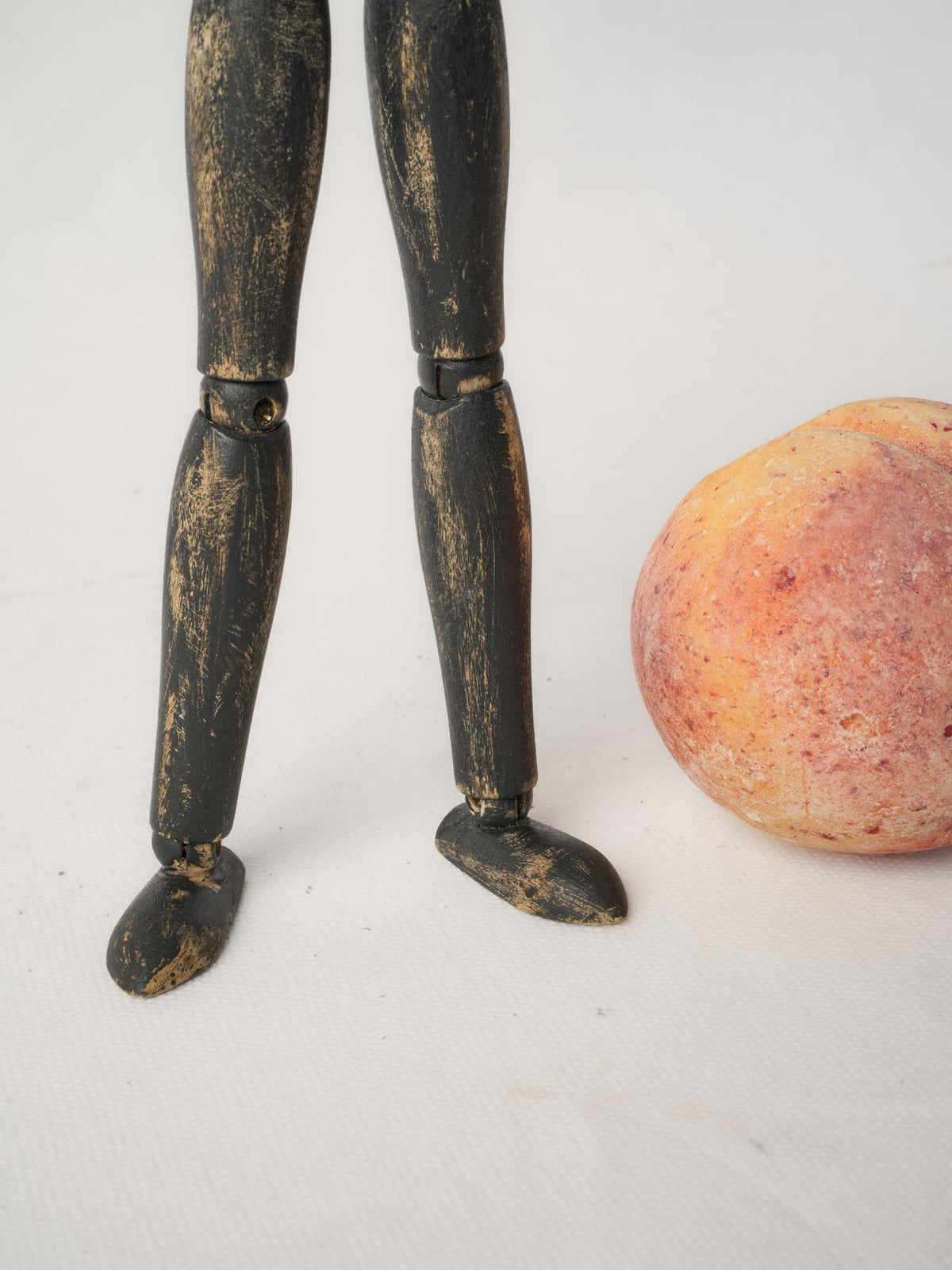 Vintage French Black-Painted Articulated Artist’s Mannequin - 13"