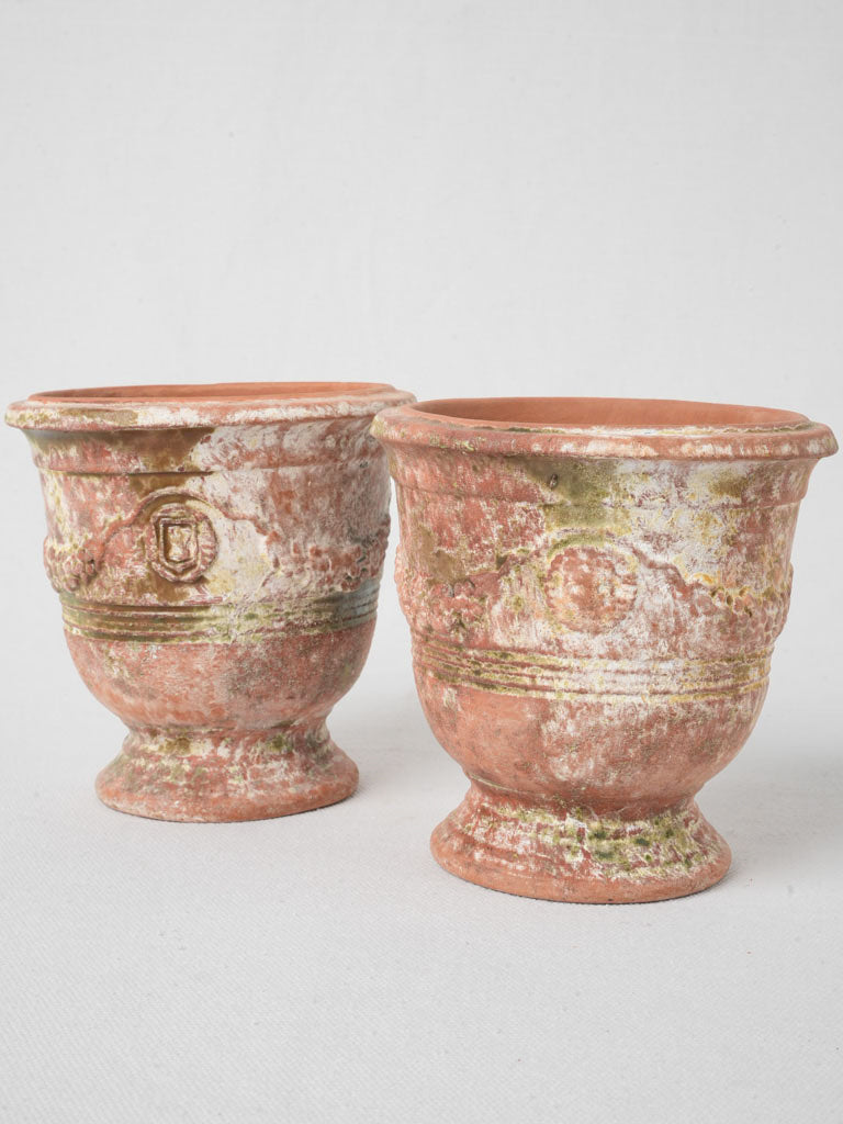 RESERVED BF Pair of Contemporary Handcrafted Miniature Anduze Terracotta Vases - 5"