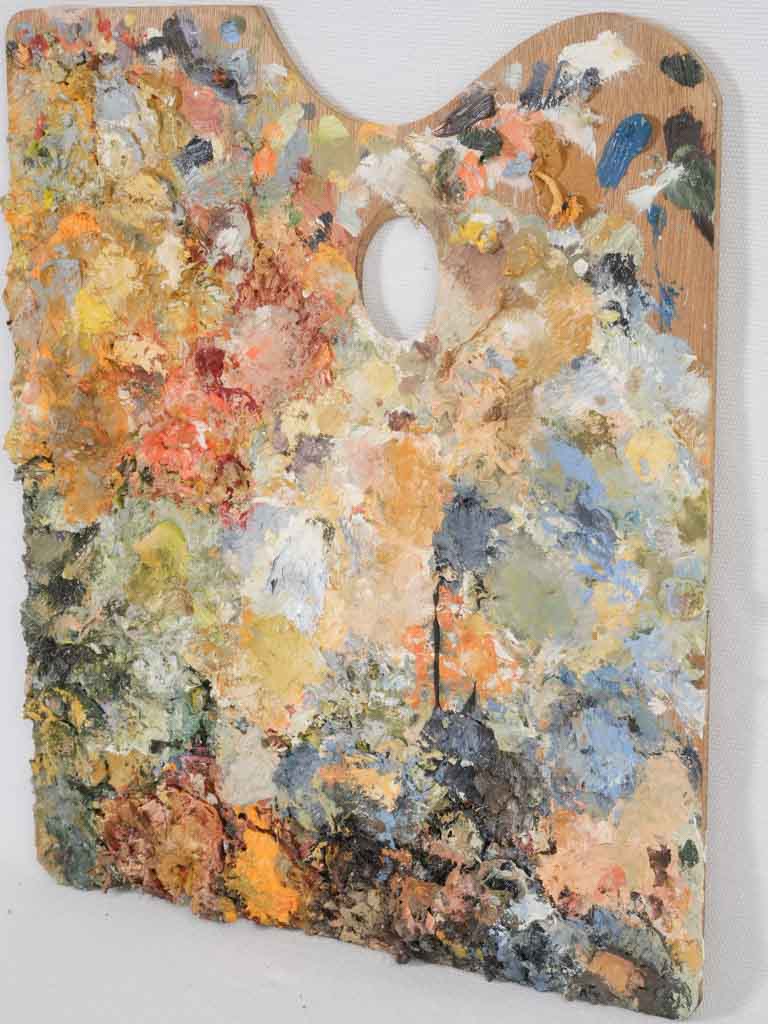 Handcrafted, wooden artist's oil palette