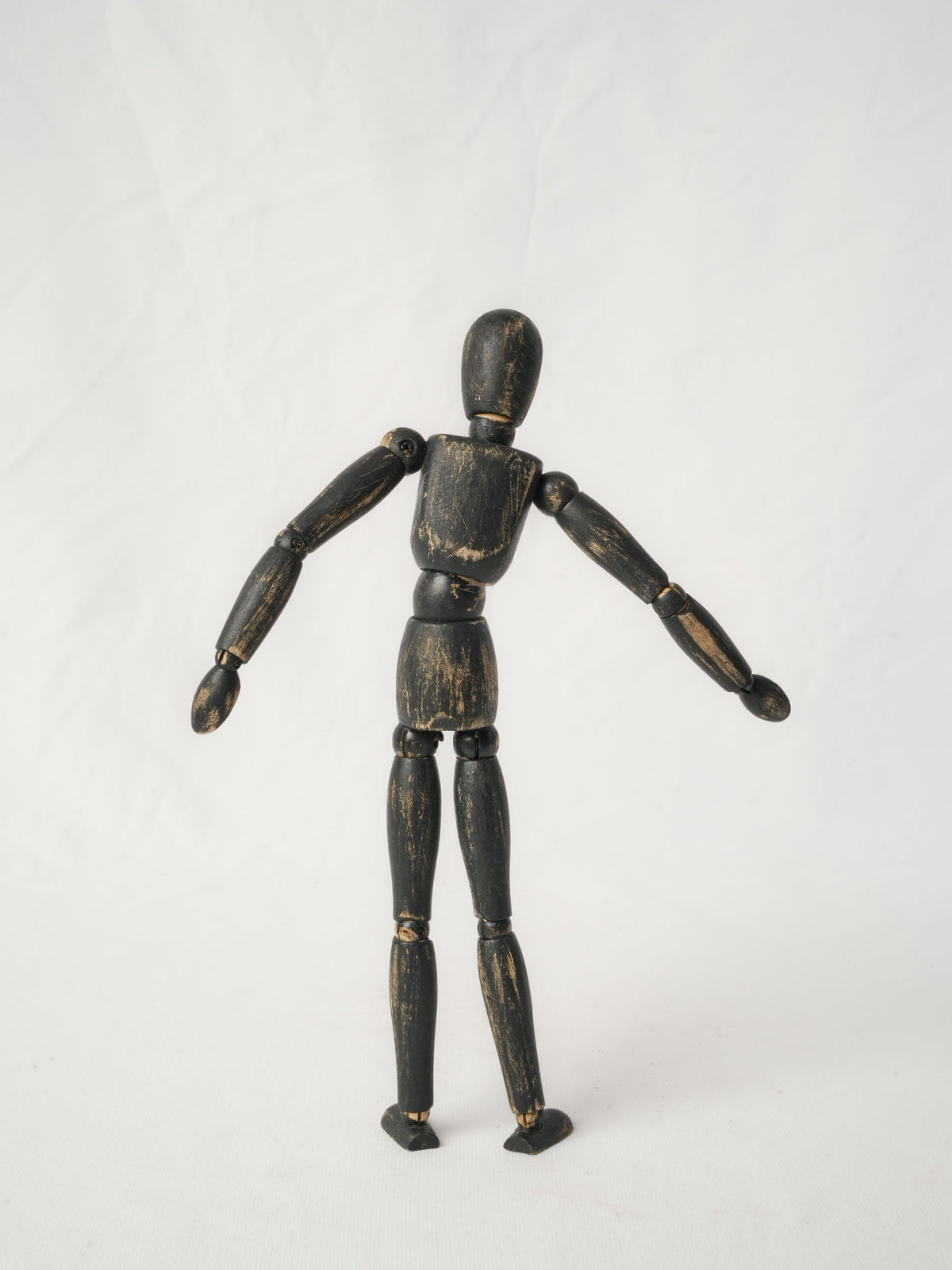 Vintage French Black-Painted Articulated Artist’s Mannequin - 13"