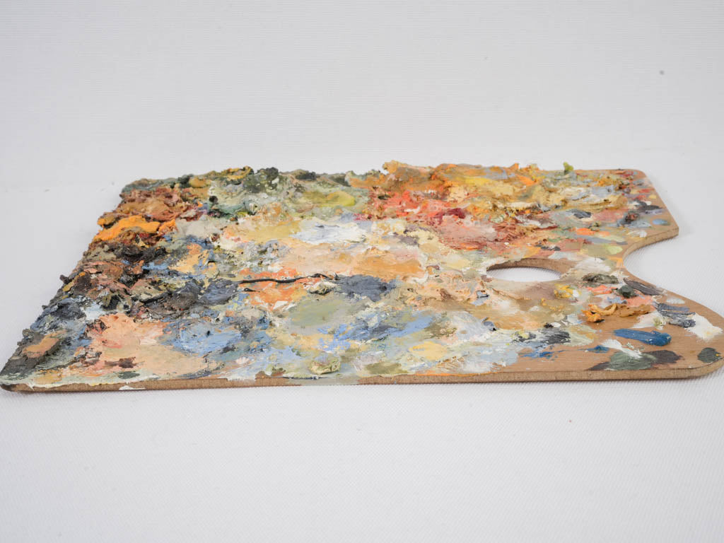 Intricate, handcrafted oil paint palette display