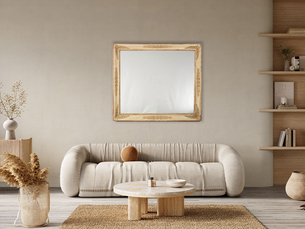 Striking early 19th-century floral mirror