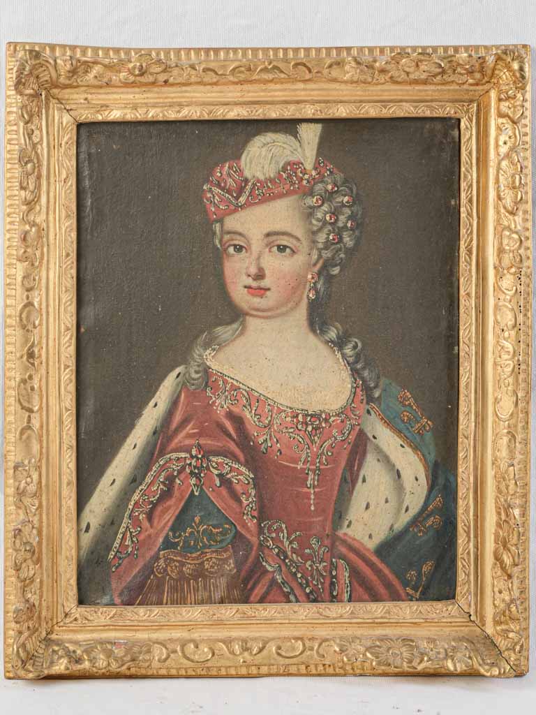Intimate historical 18th-century portrait painting