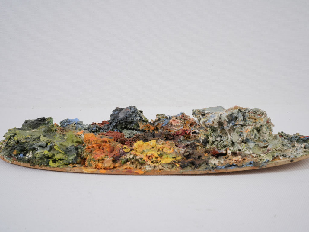 Karibou's rustic, thick oil paint palette