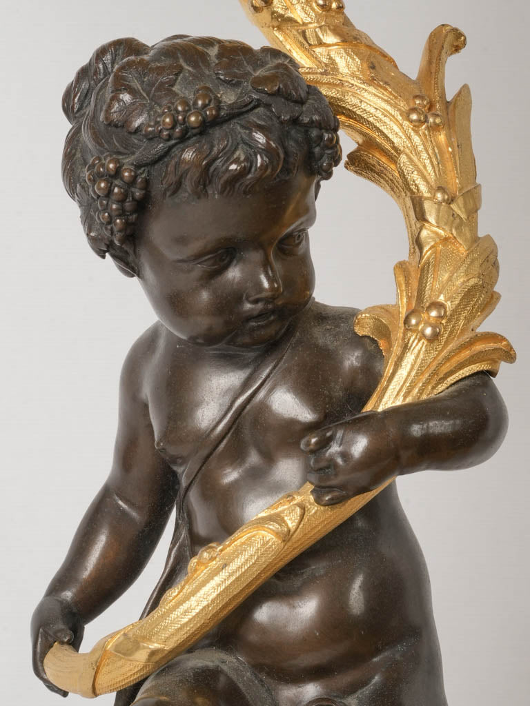 Opulent gilt bronze candelabra garniture