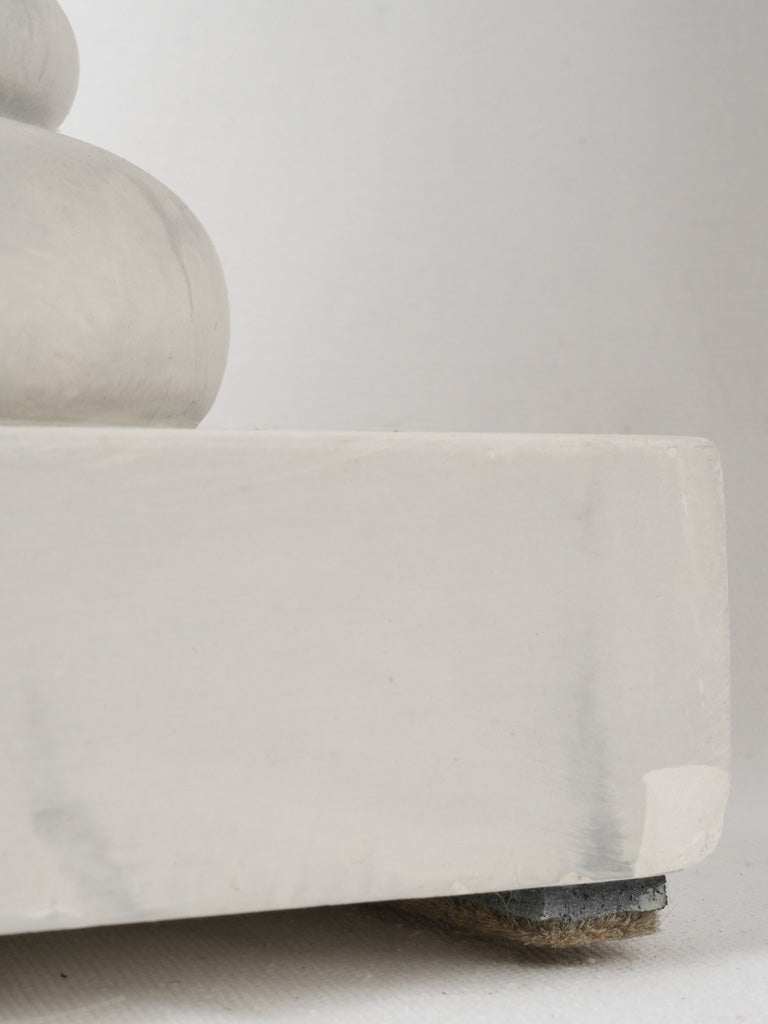 Well-preserved vintage marble-style pedestal