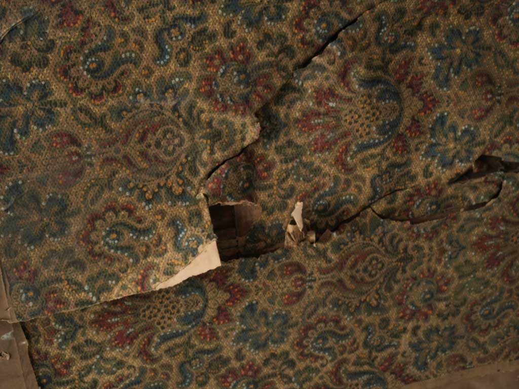 Large Early 19th-Century Charles X French Mirror W/ Gesso Floral Frame - 36½" x 41¼"