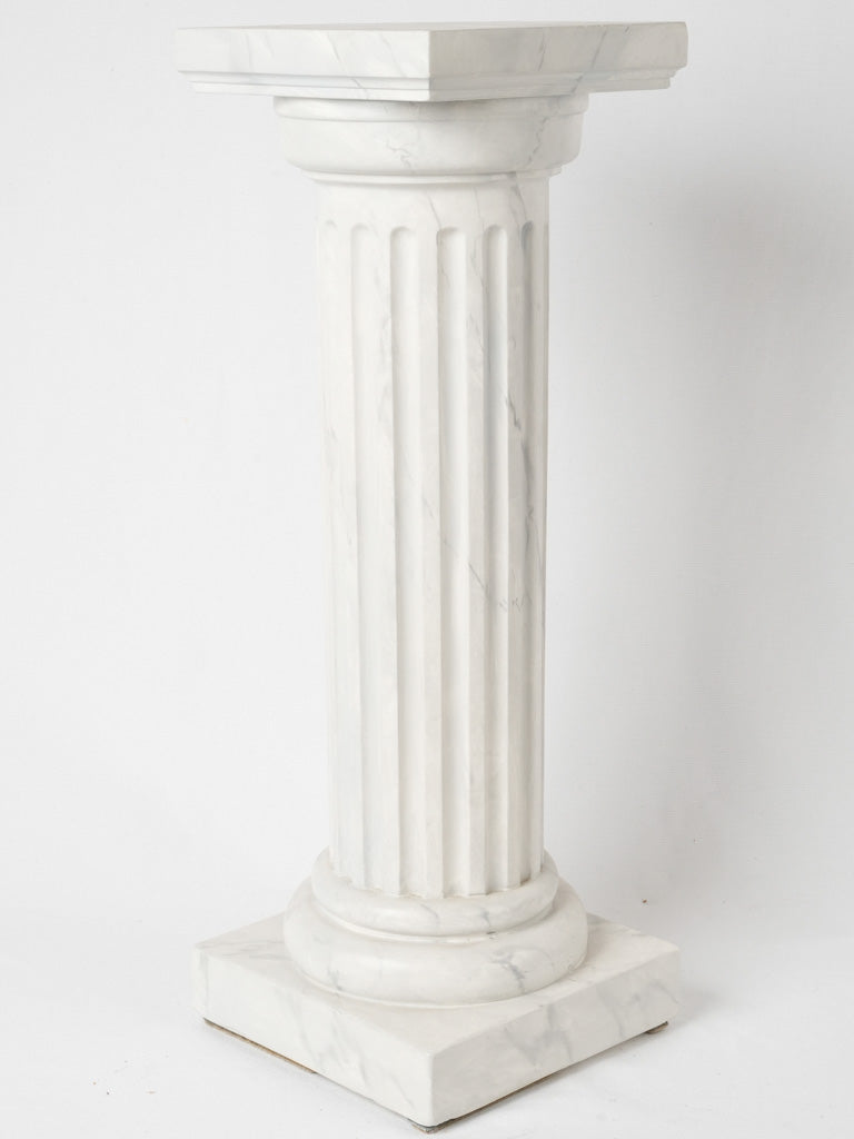 Elegant old-world faux marble stand