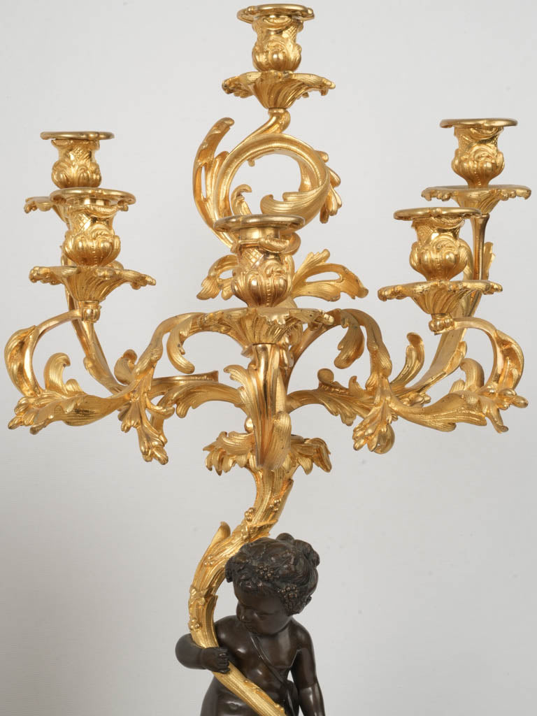 French château Rococo revival clock set