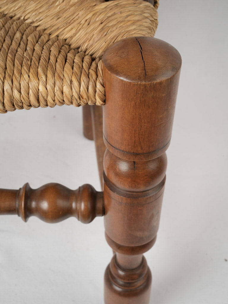 Refined French walnut armchairs