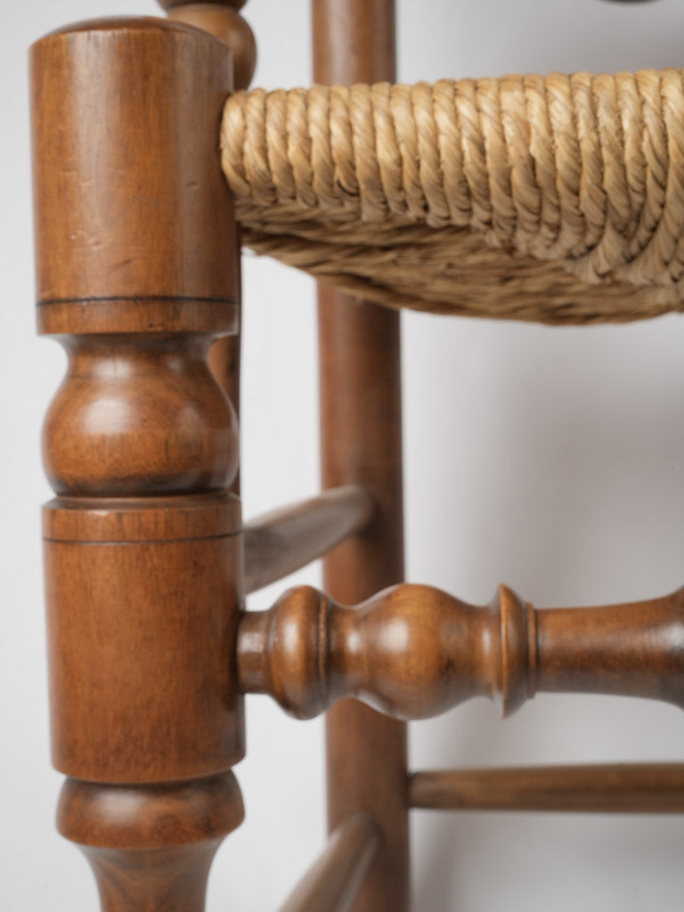 Graceful rush-seat dining chairs