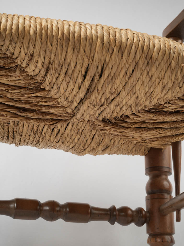 Vintage solid walnut armchairs