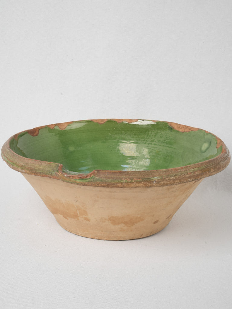 Antique rustic Provençal terracotta bowl