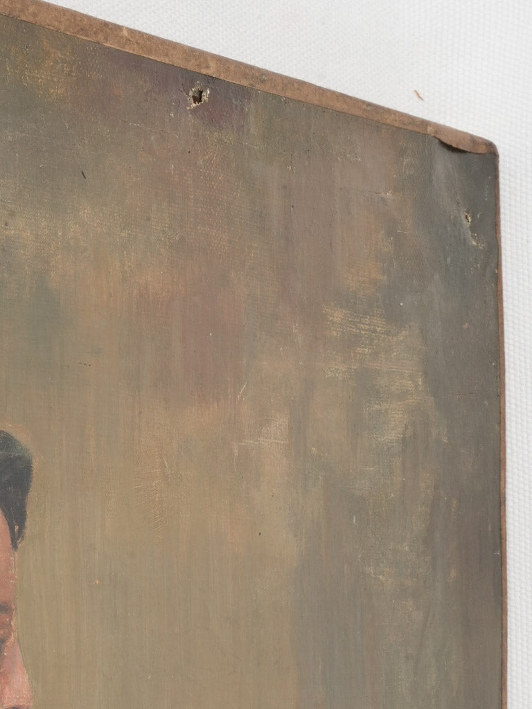 Evocative, rustic condition oil painting