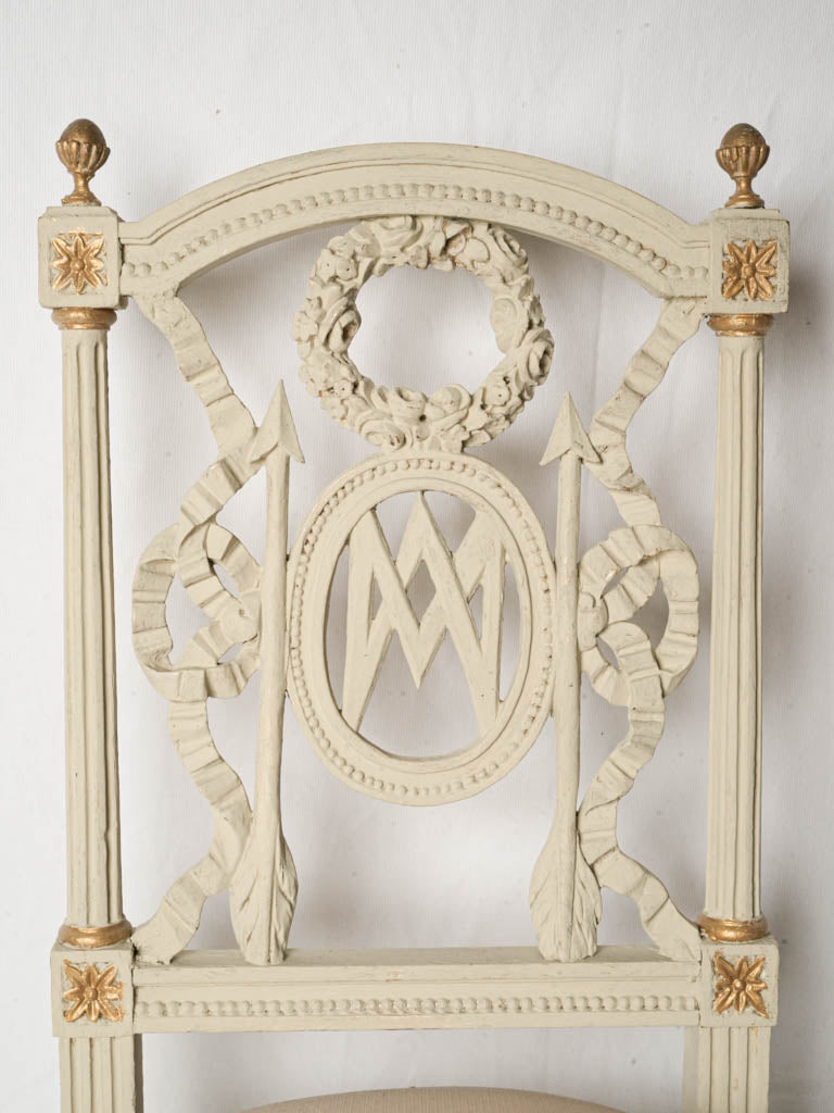 Gilded finish side chairs