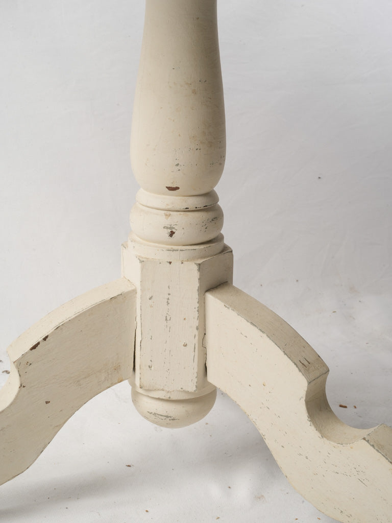 19th-Century French Farmhouse Round Wood Table - 31"
