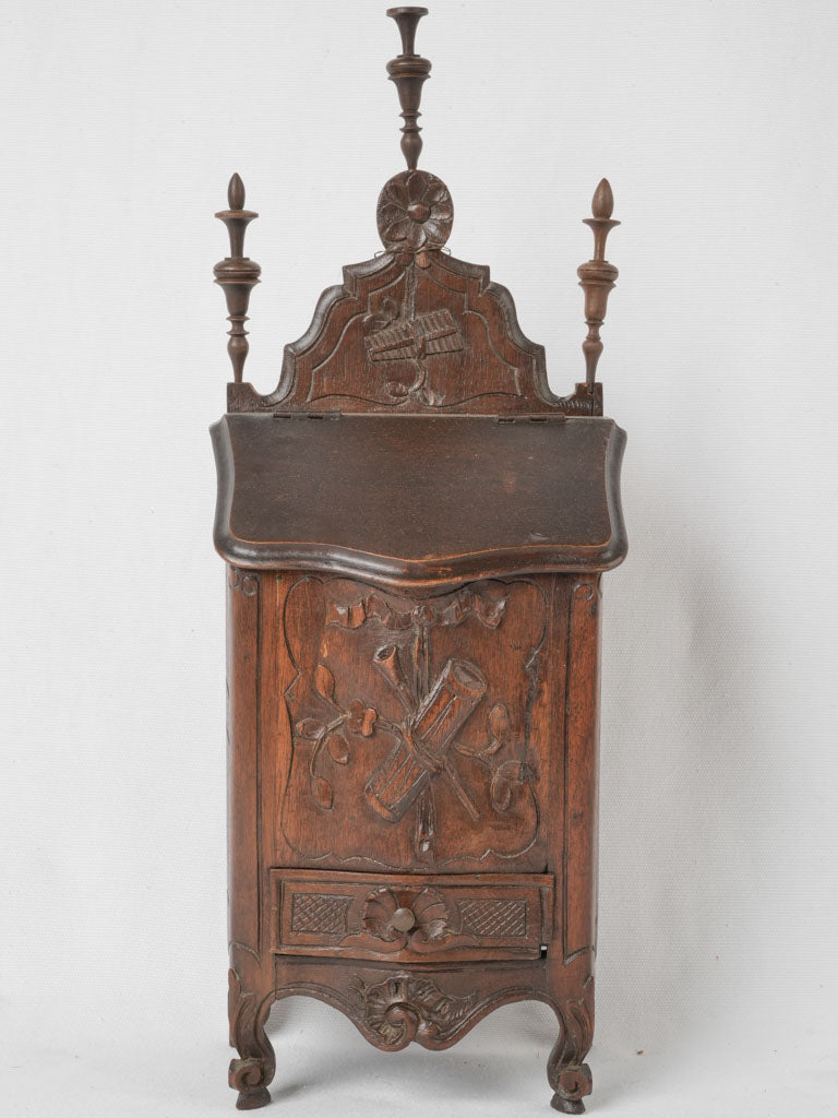Elegant vintage salt box drawer