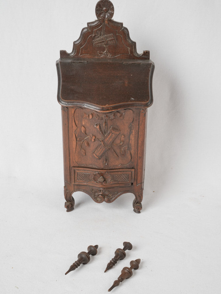 Decorative wall-mounted salt box