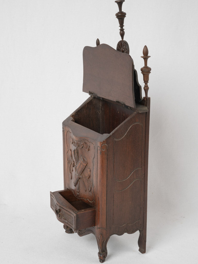 Exquisite Provençal carved salt box