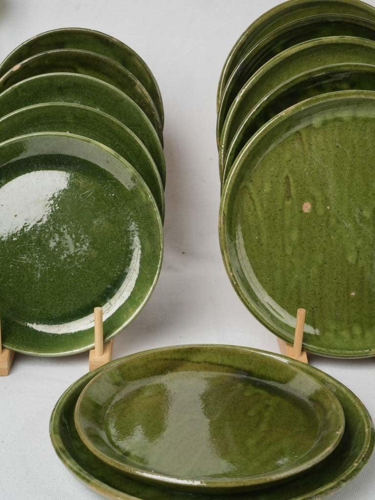 Rustic handmade terracotta dessert plates