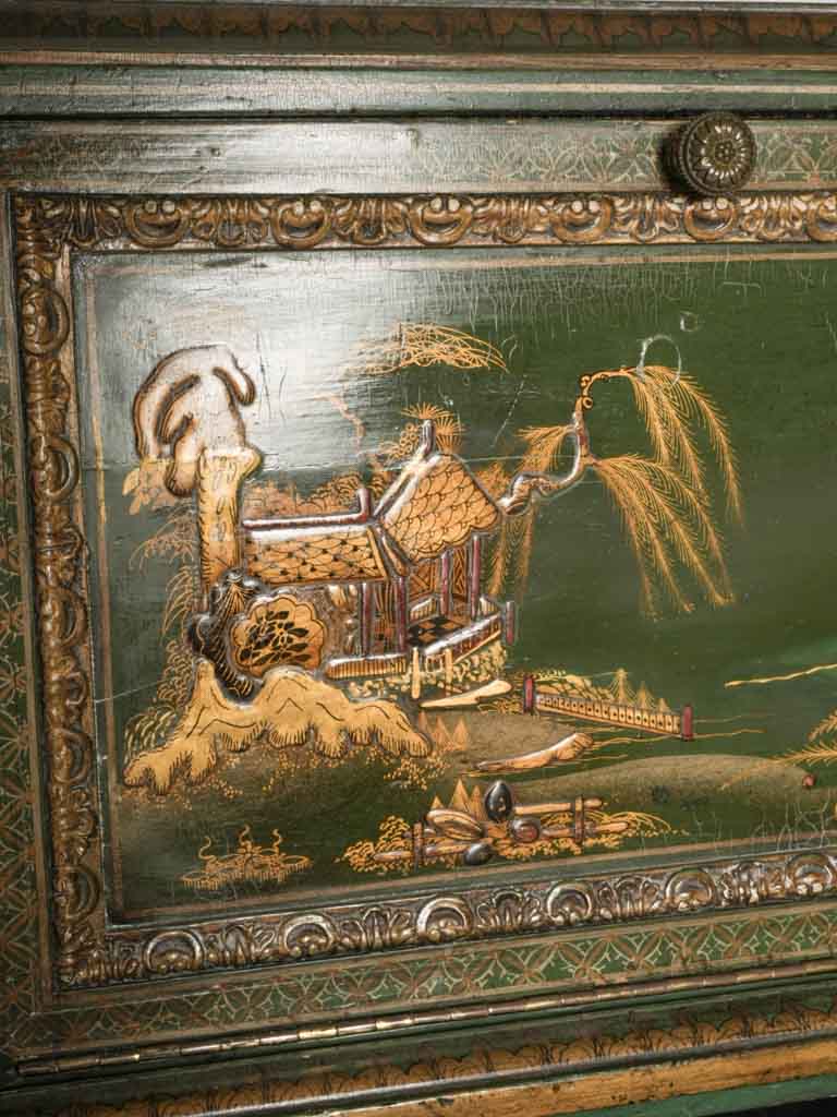 Sloped fall writing cabinet