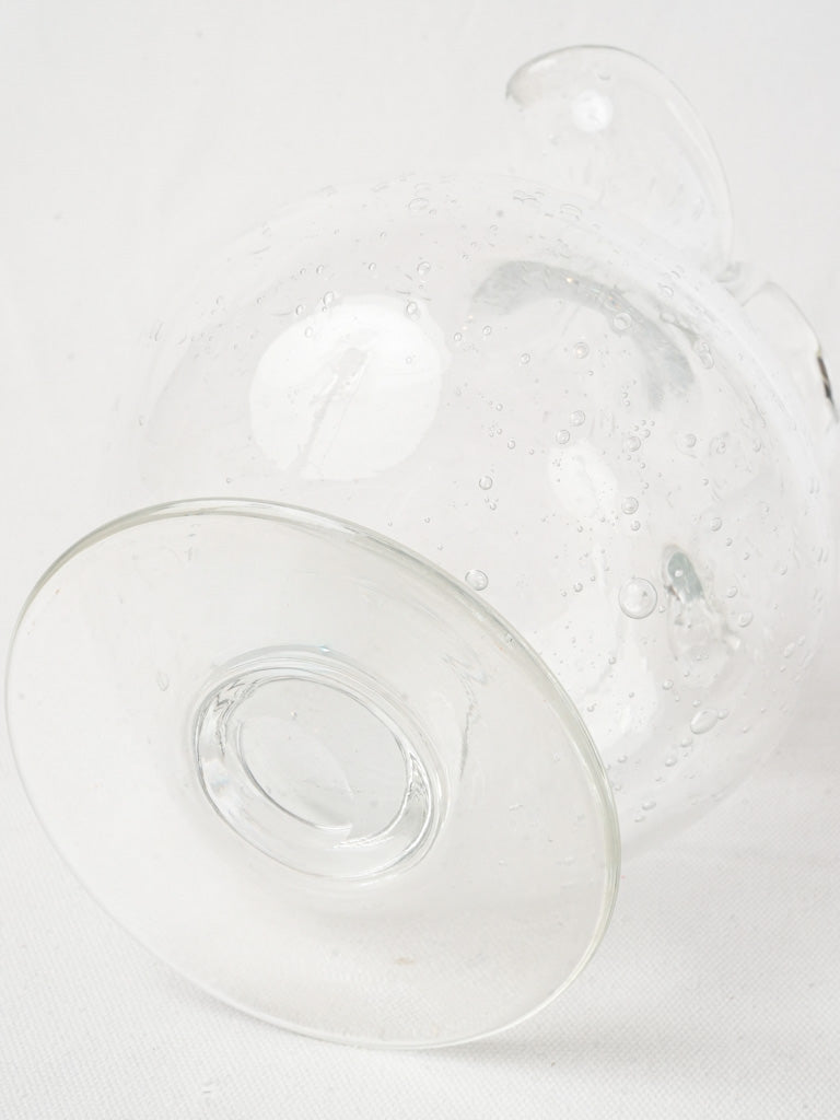 Beautiful Antique Handblown Seeded Glass Ewer - 12¼"