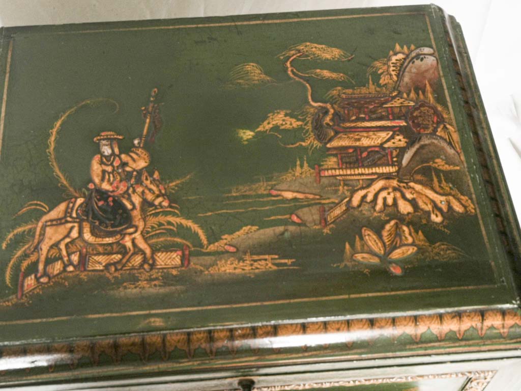 Mahogany-red interior writing desk