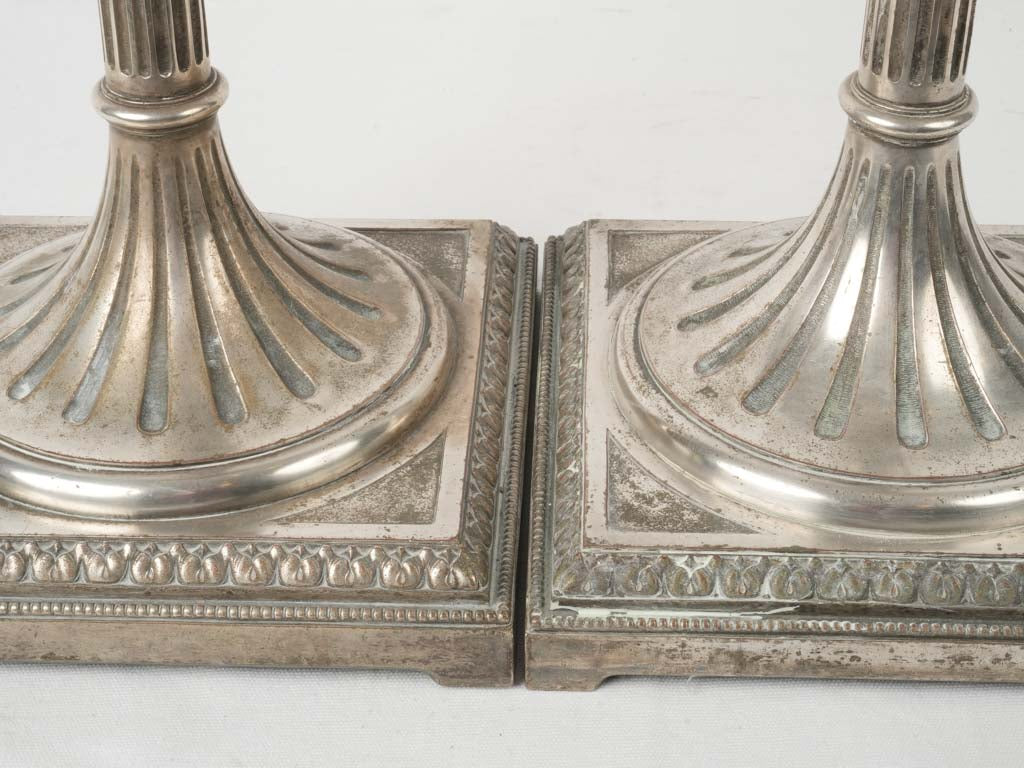 Magnificent, Louis XVI Style Silver-Plated Ash Receptacles
