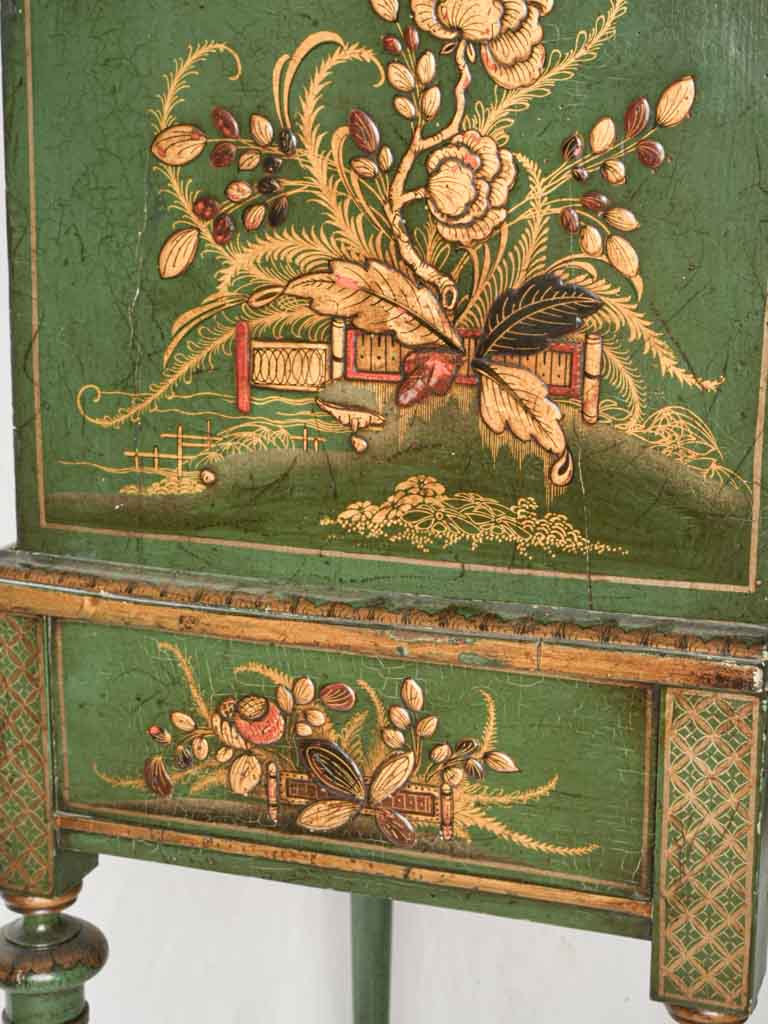 Gilt scenes writing cabinet