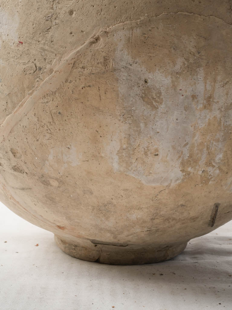 Small 18th-Century Rustic Biot Jar W/ Staple Repairs - 24"