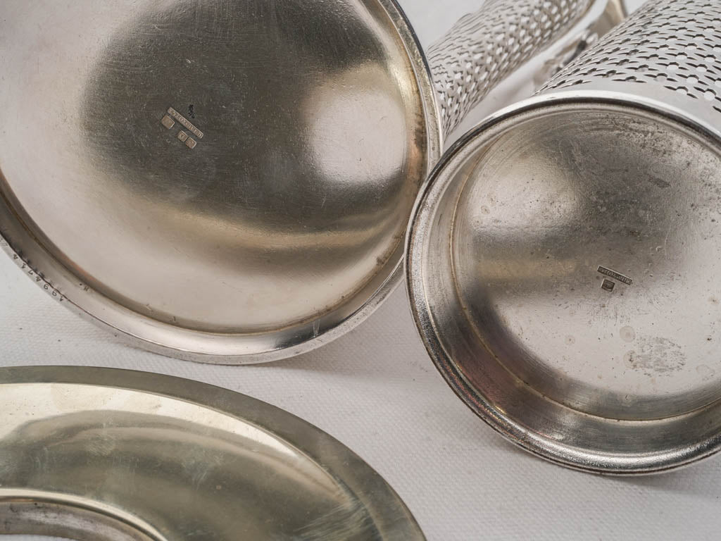 Flawless shiny silver-plated urn