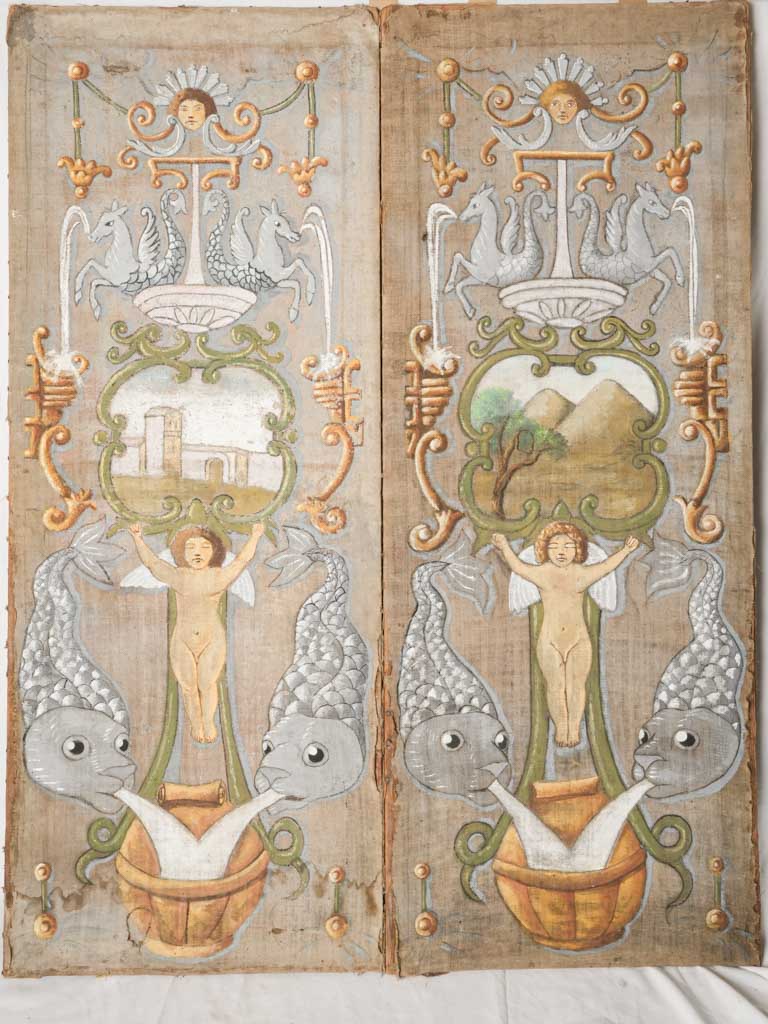 Antique Provençal folding screen