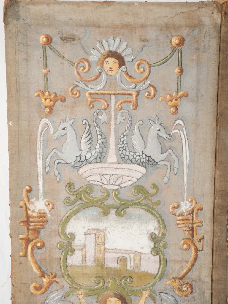 Patinated 19th-century interior panel