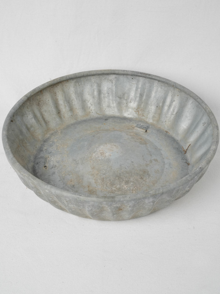 Antique large zinc bowl