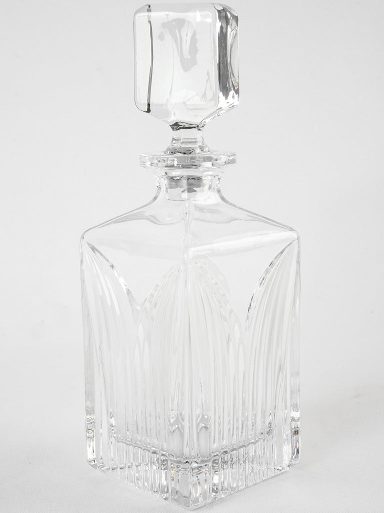 Art Deco whisky decanter - crystal 10¾"